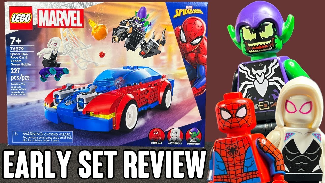 EARLY REVIEW: 2024 LEGO Spider-Man Race Car & Venom Green Goblin Set ...