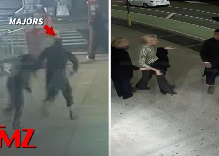 Jonathan Majors Surveillance Video Shows Fight with Girlfriend, She Chases Him | TMZ