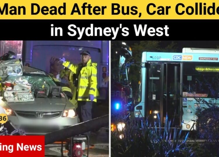 Man dead after bus, car collide in Sydney’s west – australia news update – Channel 86 Australia